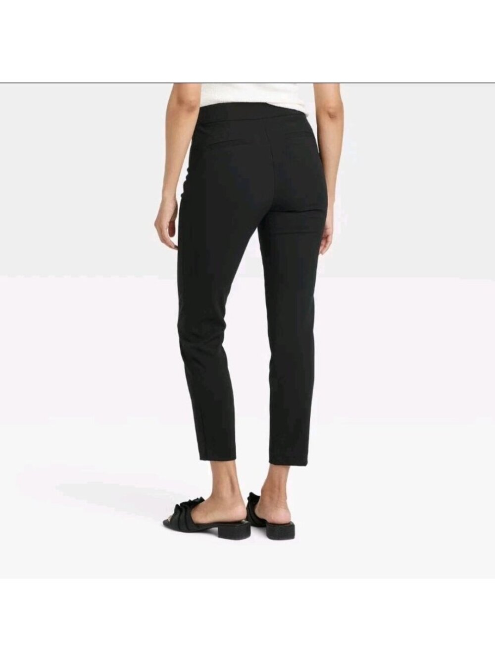 Women's High-Rise Skinny Ankle Pull-On Pants - A New Day Black 14 (WL570)
